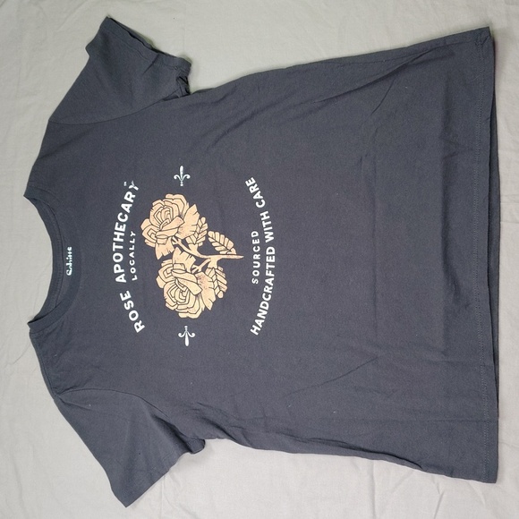 Schitts Creek T-Shirt Women's Size Large Black Rose Apothecary Big Logo - Picture 1 of 9